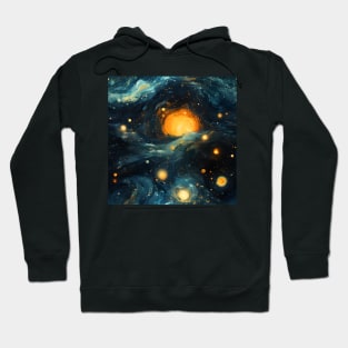 Van Gogh Starry Night Outer Space Pattern 10 Hoodie